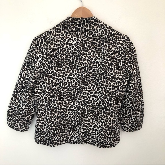 Kasper Leopard Print Cropped Jacket - Picture 10 of 12